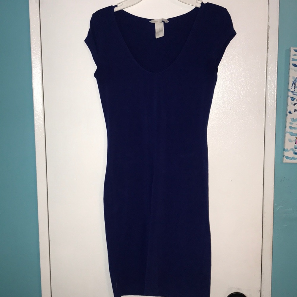 Blue tight dress
